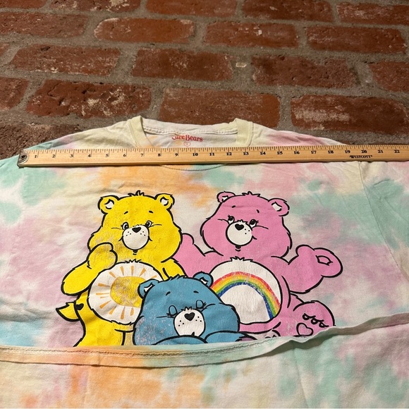 Care Bears Vintage Multicolor Tie Dye Cotton Size Large Graphic T-Shirt - Picture 10 of 16